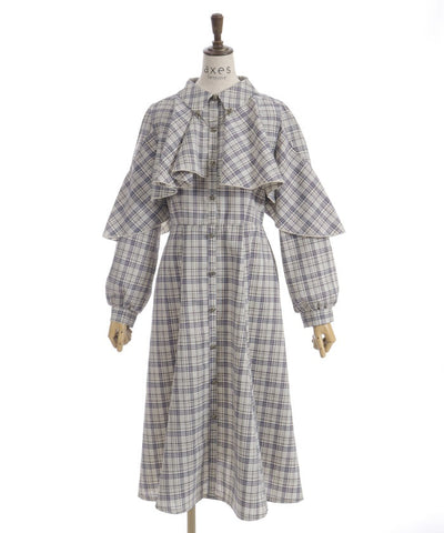 Cape Style Frill Dress
