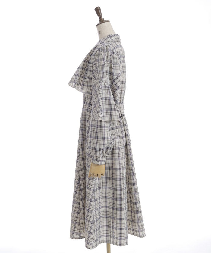 Cape Style Frill Dress