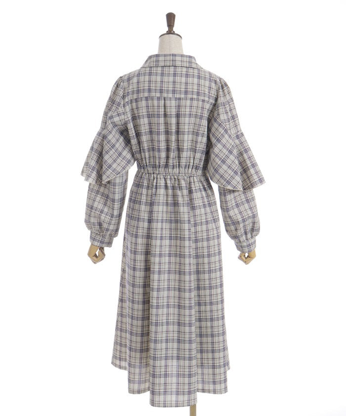 Cape Style Frill Dress