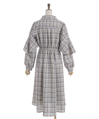 Cape Style Frill Dress