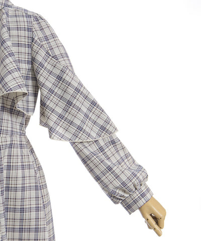 Cape Style Frill Dress