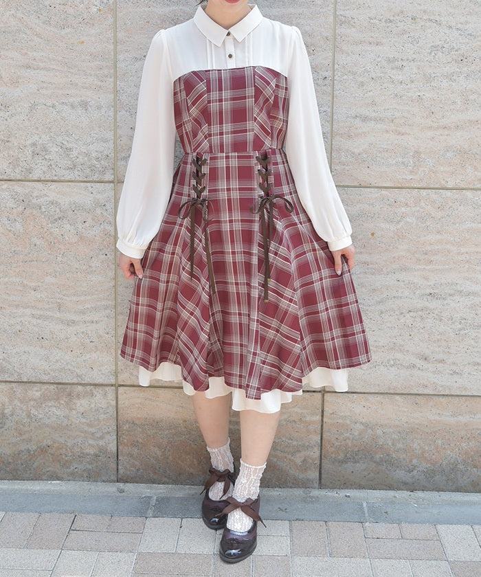 Bustier Design Lace-Up Dress