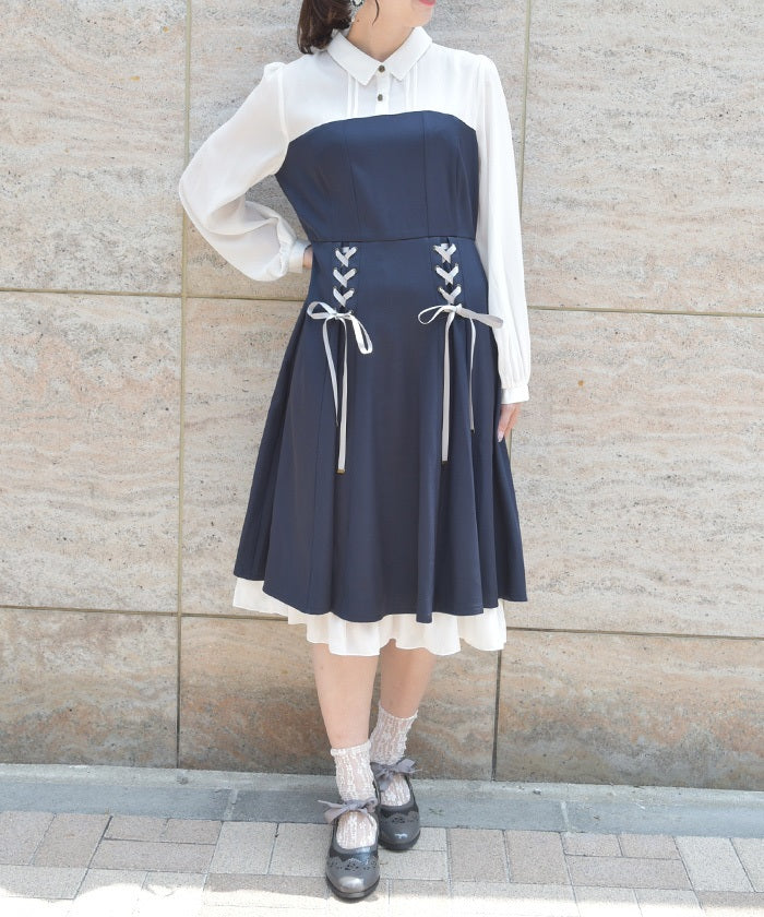 Bustier Design Lace-Up Dress