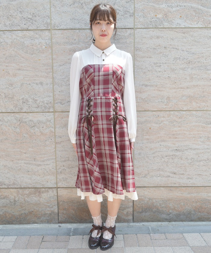 Bustier Design Lace-Up Dress