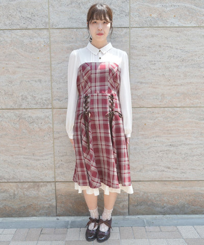 Bustier Design Lace-Up Dress