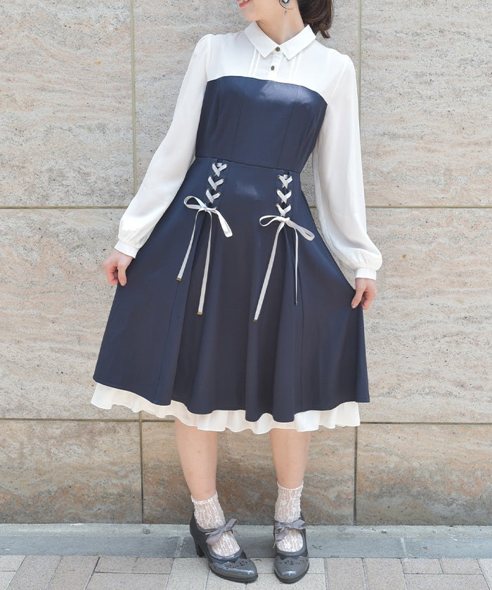 Bustier Design Lace-Up Dress