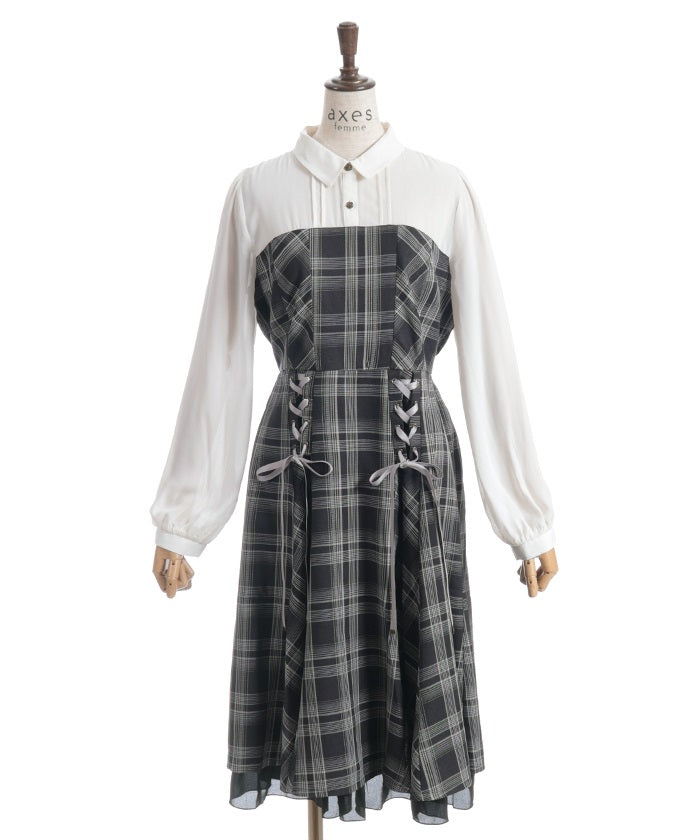 Bustier Design Lace-Up Dress