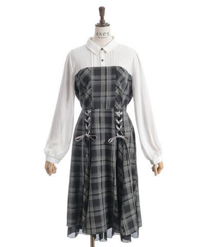 Bustier Design Lace-Up Dress