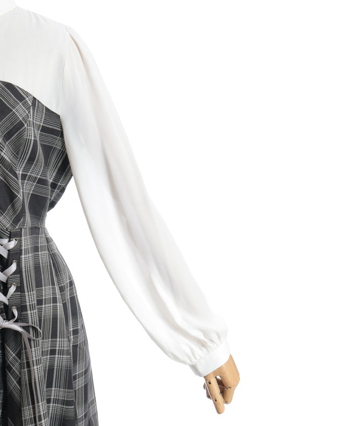 Bustier Design Lace-Up Dress