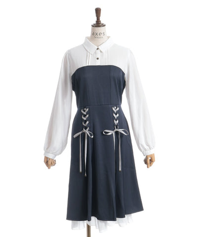 Bustier Design Lace-Up Dress