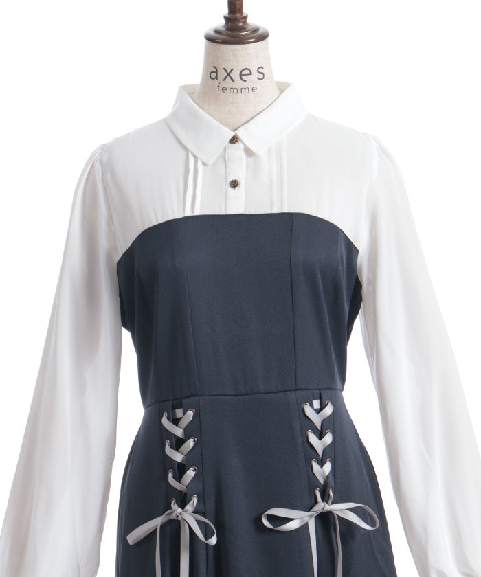 Bustier Design Lace-Up Dress