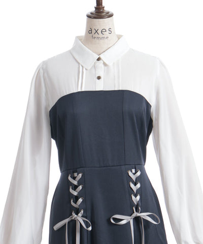 Bustier Design Lace-Up Dress