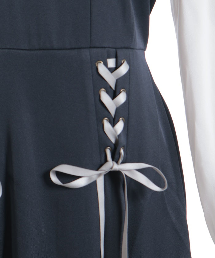 Bustier Design Lace-Up Dress