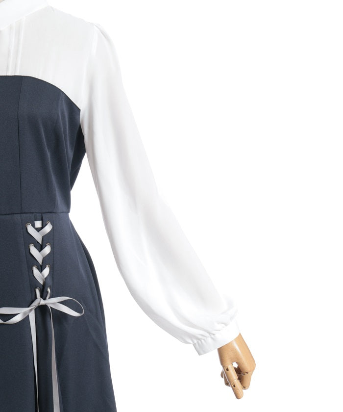 Bustier Design Lace-Up Dress