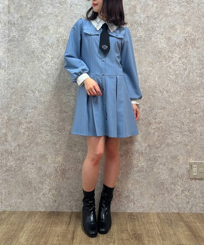 Shirt Dress with Necktie