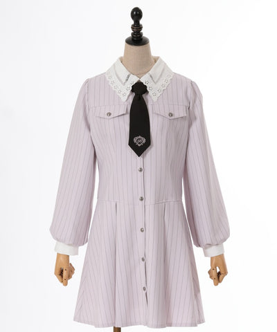 Shirt Dress with Necktie