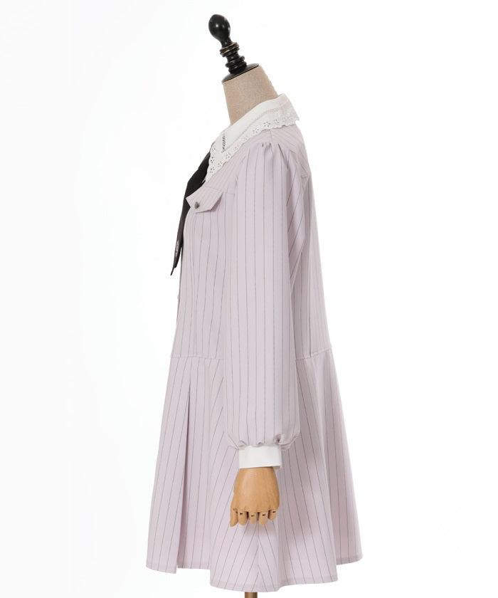 Shirt Dress with Necktie