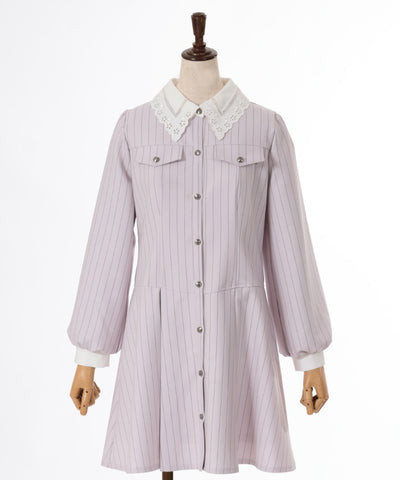 Shirt Dress with Necktie