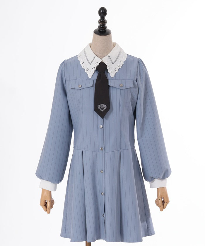 Shirt Dress with Necktie