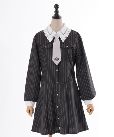 Shirt Dress with Necktie