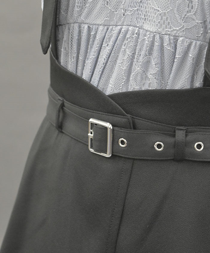 black dress with silver belt Black Mini Padded Dress with Belt and Hand-Made Silver Pleated Accesor –  LEAM ALMES main image 1