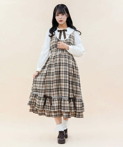 Plaid Frill Lady Dress