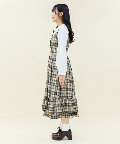 Plaid Frill Lady Dress