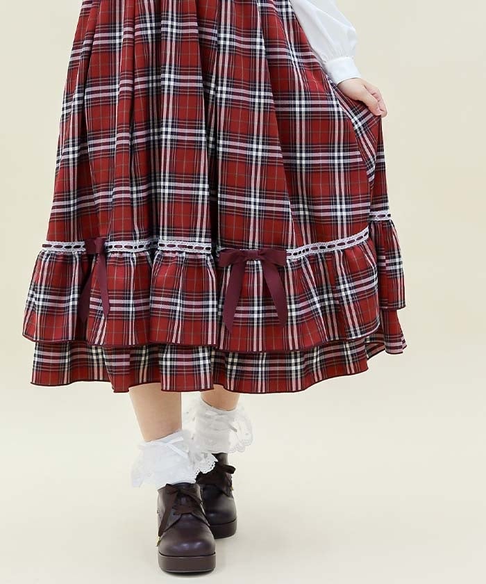 Plaid Frill Lady Dress