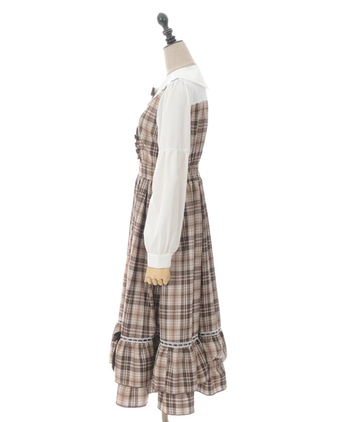 Plaid Frill Lady Dress