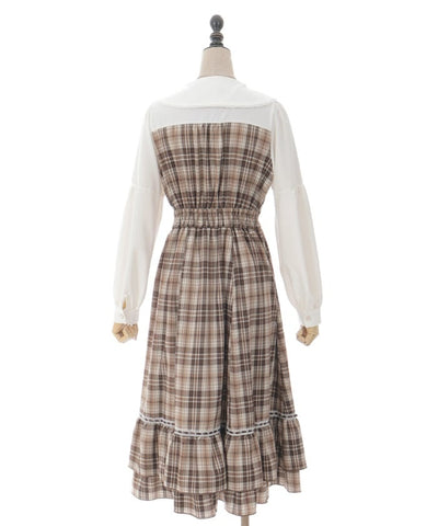 Plaid Frill Lady Dress