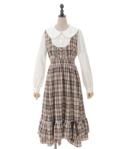 Plaid Frill Lady Dress