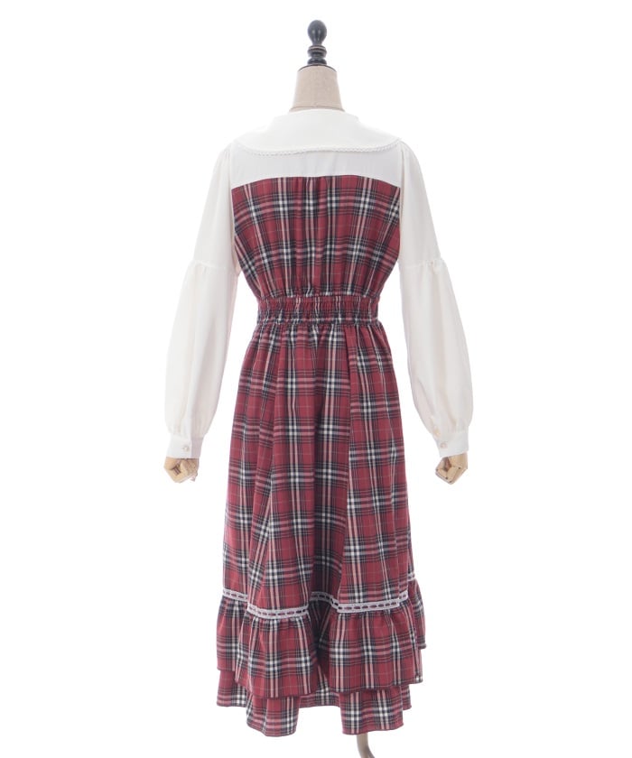 Plaid Frill Lady Dress