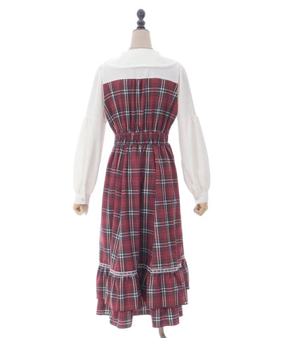 Plaid Frill Lady Dress