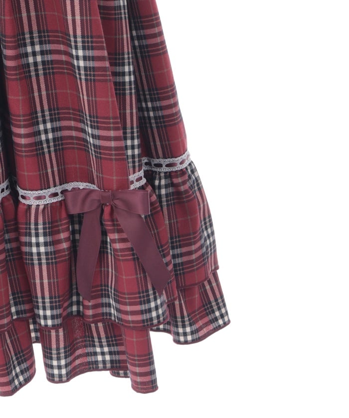 Plaid Frill Lady Dress