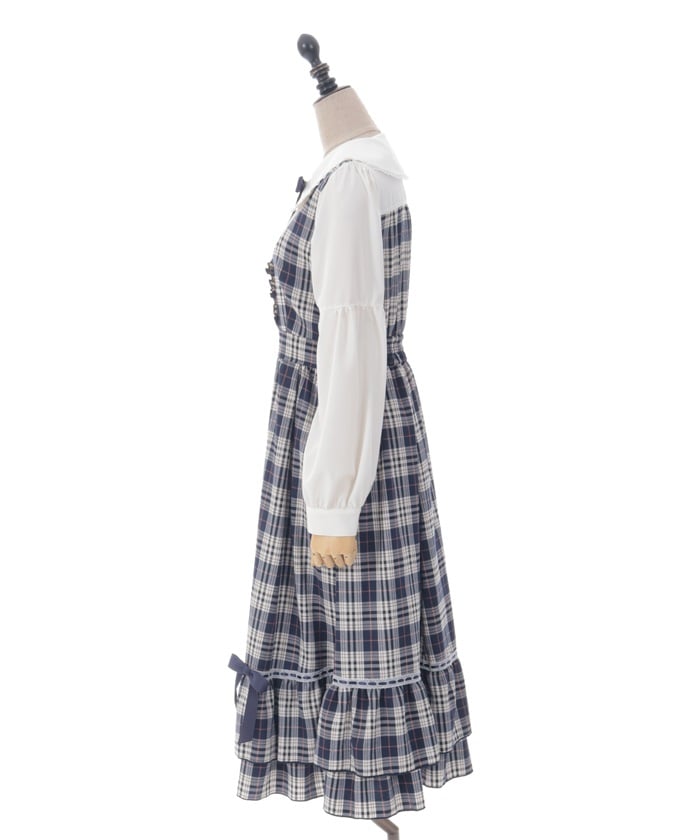 Plaid Frill Lady Dress