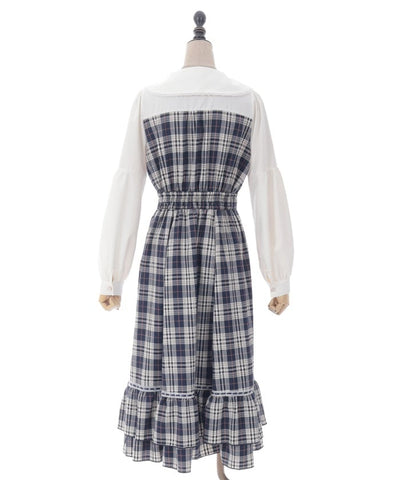 Plaid Frill Lady Dress