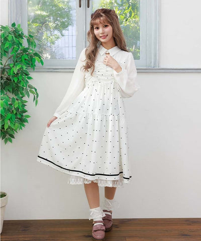 Heart Dot Bustier Design Dress