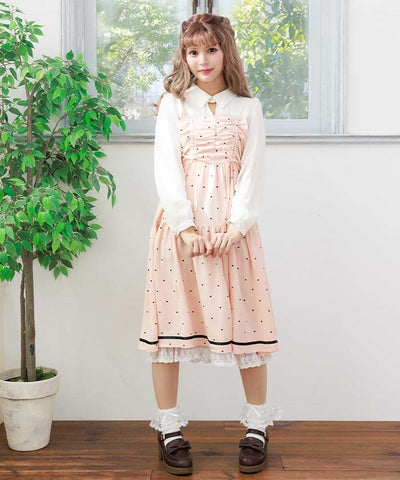 Heart Dot Bustier Design Dress