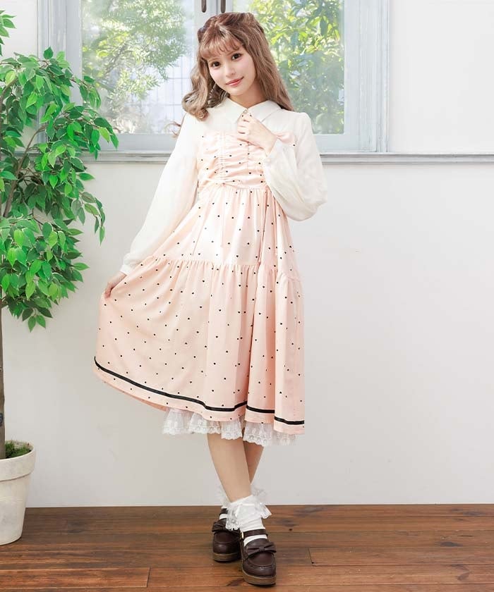 Heart Dot Bustier Design Dress