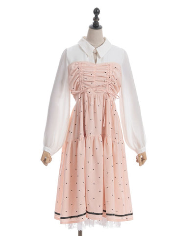 Heart Dot Bustier Design Dress