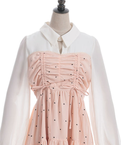 Heart Dot Bustier Design Dress