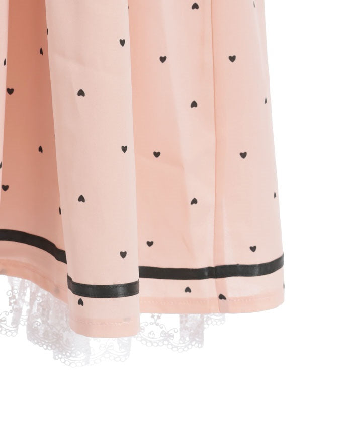 Heart Dot Bustier Design Dress