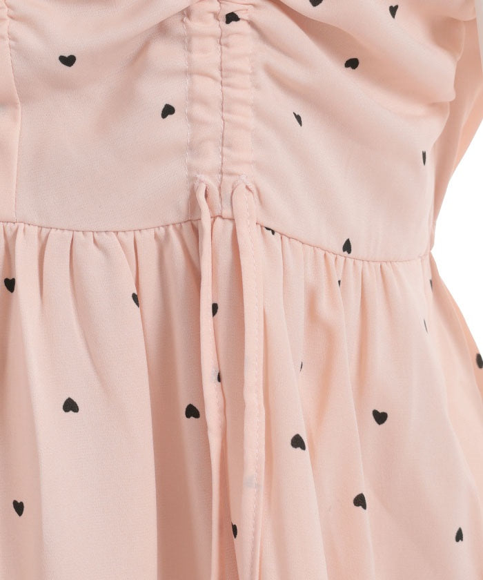 Heart Dot Bustier Design Dress