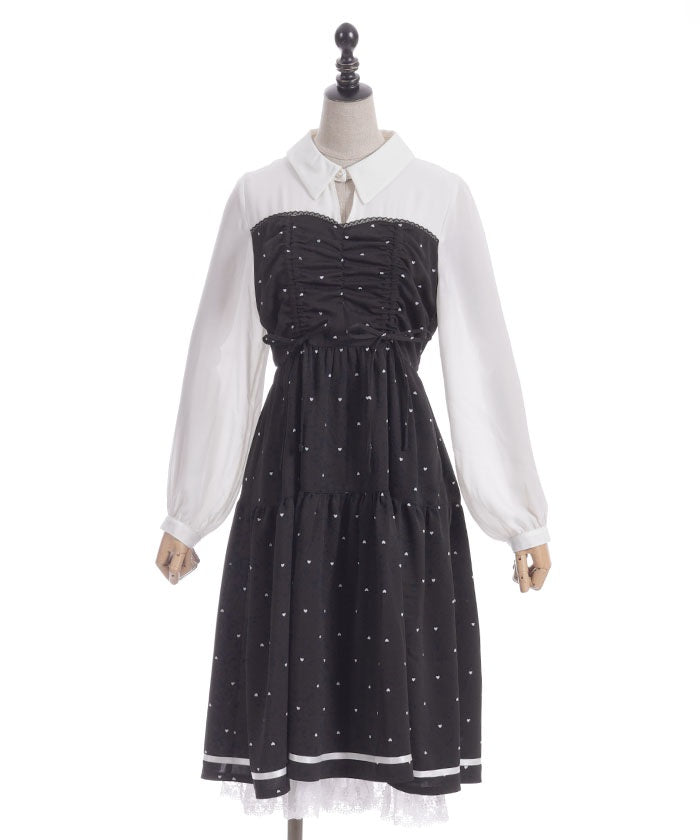 Heart Dot Bustier Design Dress