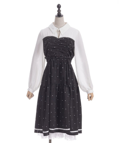 Heart Dot Bustier Design Dress
