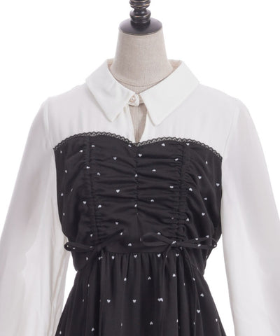 Heart Dot Bustier Design Dress