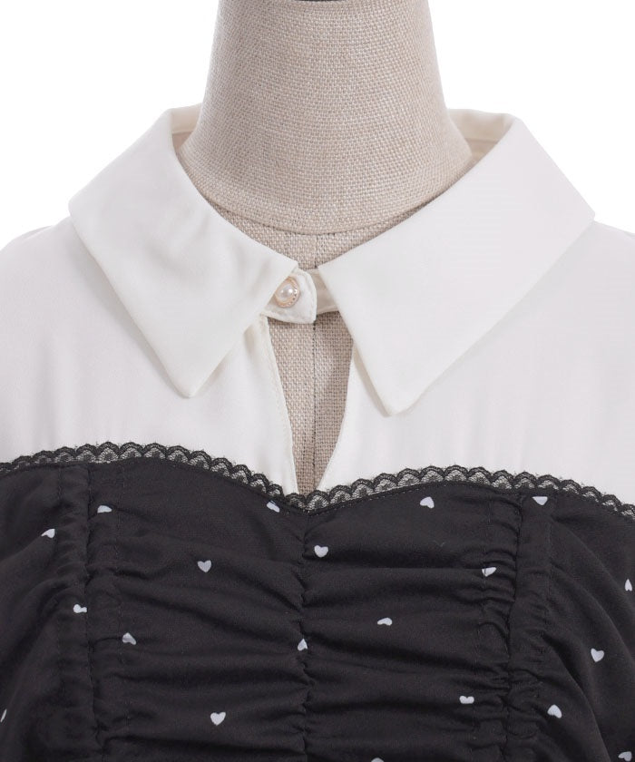 Heart Dot Bustier Design Dress