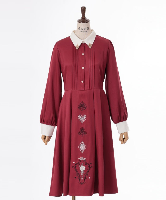Playing Cards Embroidery Dress – axes femme from JAPAN