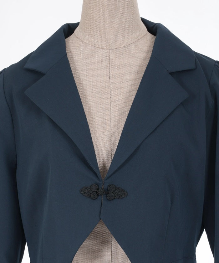 Chinese Button Short Jacket – axes femme from JAPAN