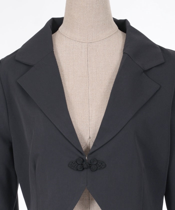 Chinese Button Short Jacket – axes femme from JAPAN